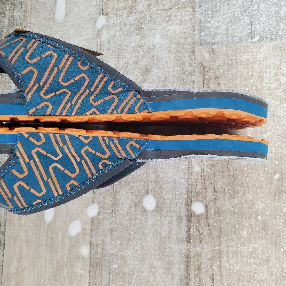 La Sportiva Mens Swing Sandals Sz 7.5 Space Blue Maple Slip On Flip Flops Thong